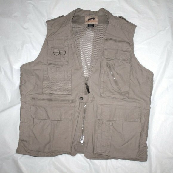 Humvee Mens Safari Photo Fishing Hunting Khaki Poc - Picture 1 of 5